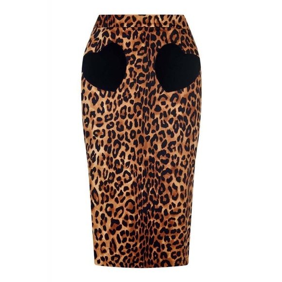 nwt sexy collectif leopard midi skirt size small - Picture 2 of 4